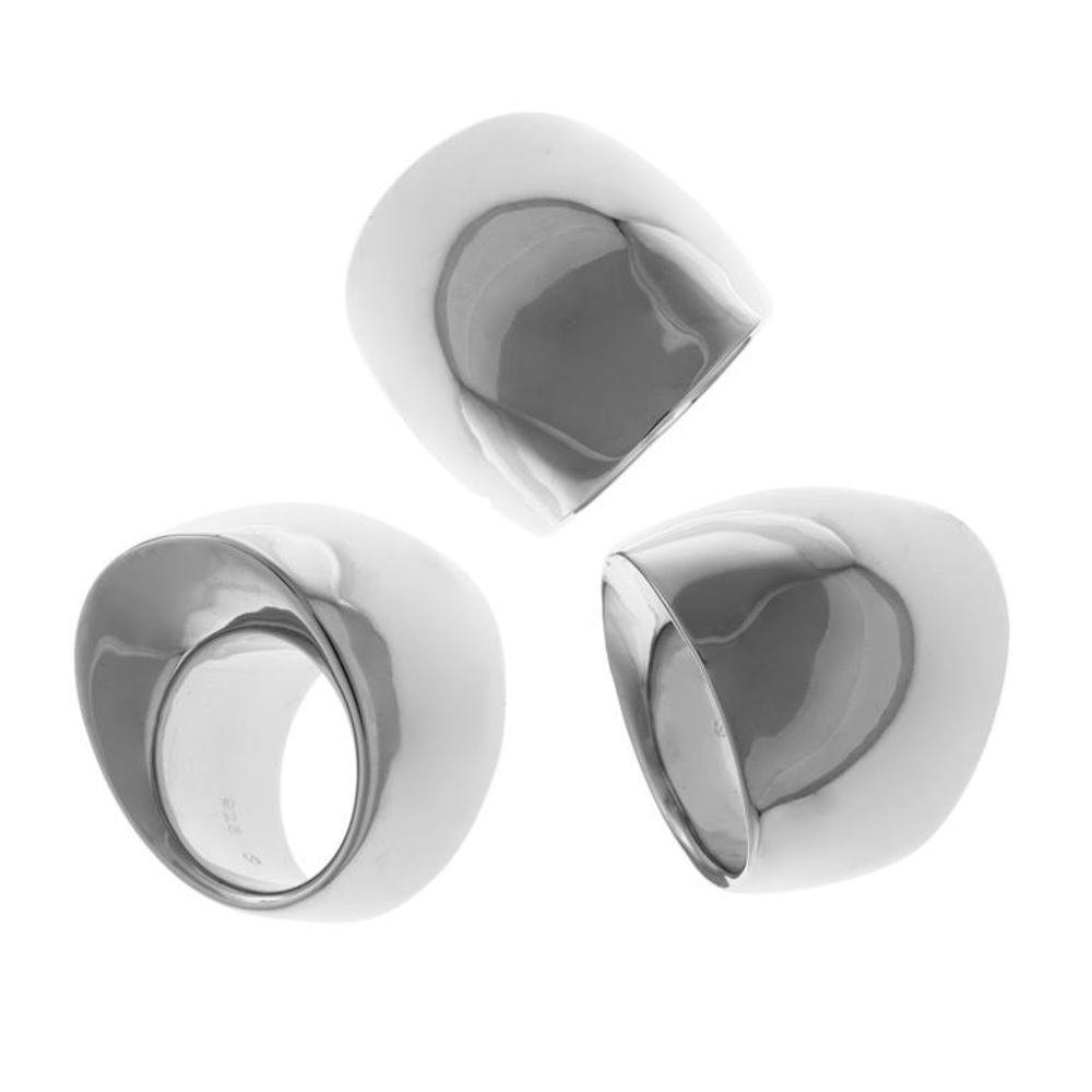 SALVATORE PLATA RING SILVER RHODIUM 112S0286
WIDE / 18